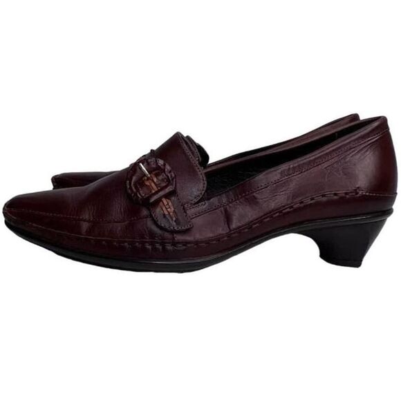 PIKOLINOS BROWN POINTED TOE SLIP ON CLASSIC CASUAL LEATHER MULES WOMENS SIZE 39 - Picture 5 of 8